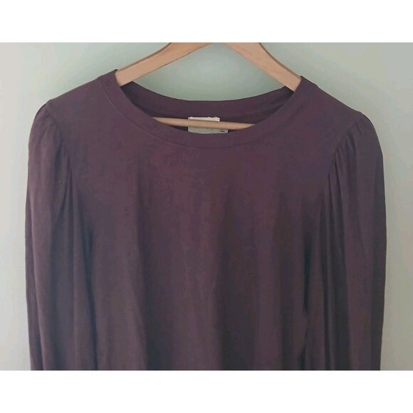 Nation LTD Loren Smocked Peasant Tee Reverse Slub - Picture 2 of 9